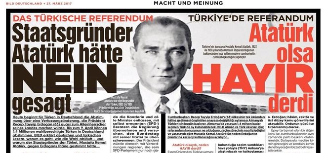 ALMAN BİLD GAZETESİNDEN BÜYÜK KÜSTAHLIK