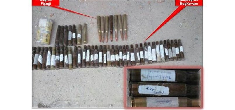ŞIRNAK'TA TERÖRİSTLER KOVANLARA NOTLAR YAZMIŞ