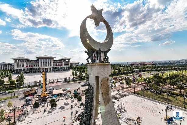 Beştepe'deki Şehitler Abidesi açıldı! Bakın o semboller ne anlama geliyor