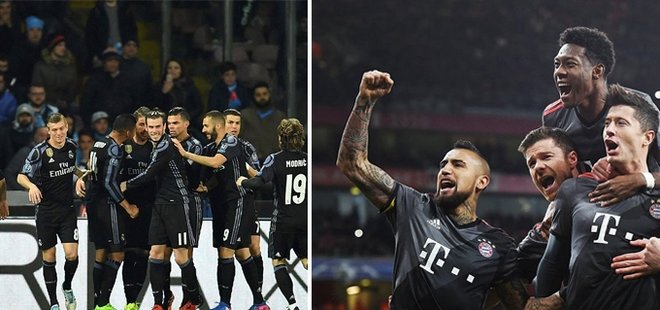 BAYERN MÜNİH VE REAL MADRİD ÇEYREK FİNALDE