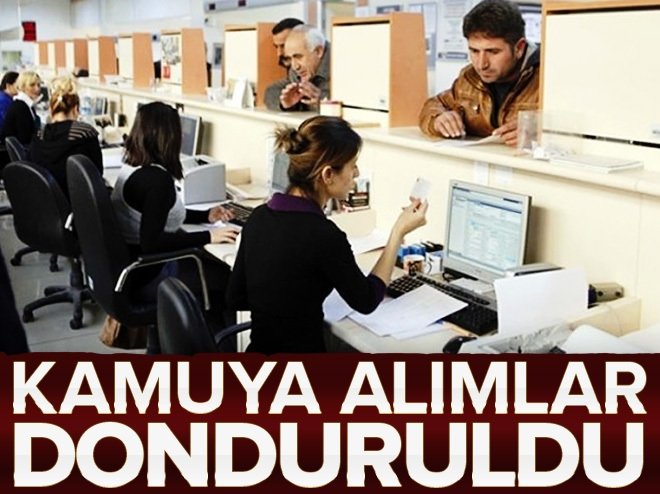 "Kamuya alımlar donduruldu"