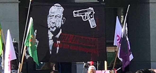İSVİÇRE'DE SKANDAL GÖSTERİ! ERDOĞAN'I HEDEF GÖSTERDİLER