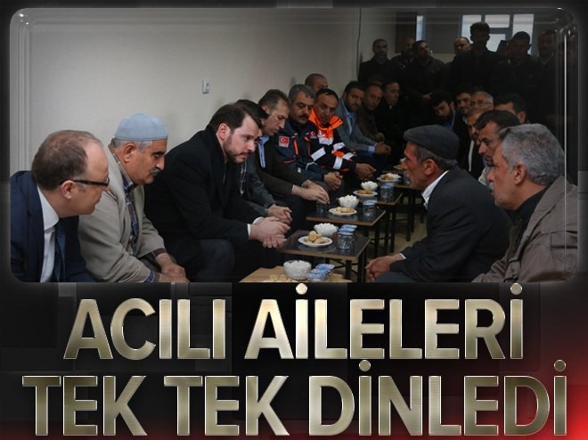 Bakan Berat Albayrak acılı ailelerin yanında