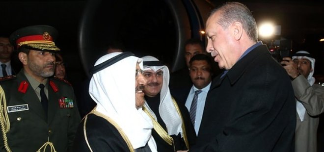 ERDOĞAN BİZZAT KARŞILADI! KUVEYT EMİRİ ANKARA'DA
