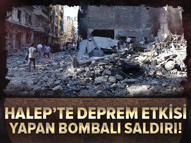 Halep'te yerleşim yerine bombalı saldırı