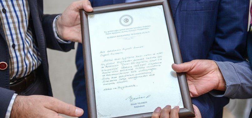 BAŞBAKAN YILDIRIM'IN EL YAZISIYLA MEKTUP