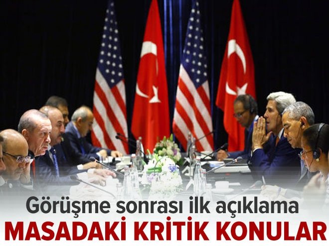 Erdoğan-Obama görüşmesinde masadaki kritik konular