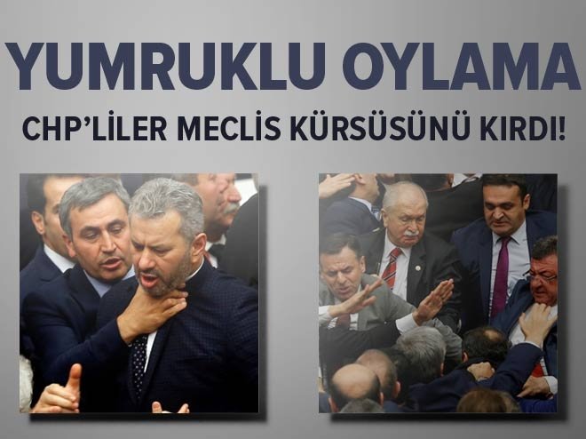 Meclis'te yumruklu oylama