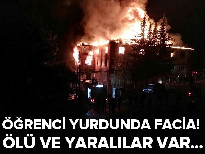 Adana'da kız öğrenci yurdunda yangın!