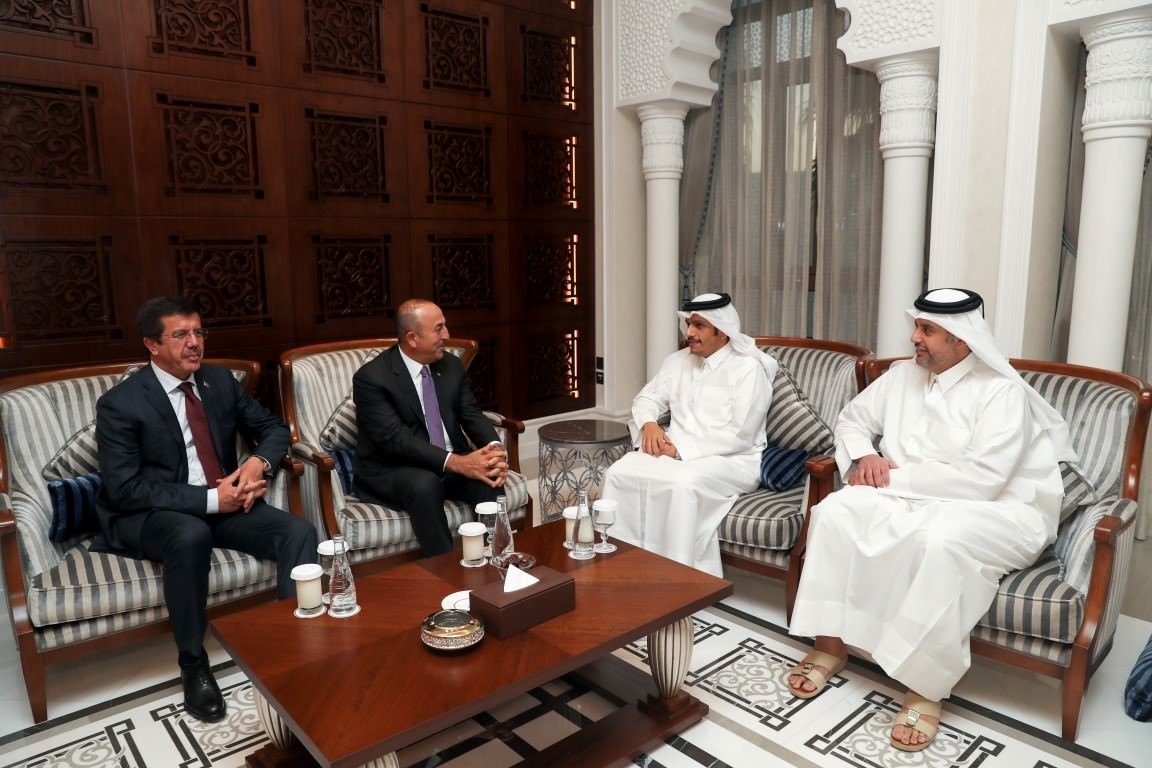 Mevlüt Çavuşoğlu ve Nihat Zeybekci Katar'da