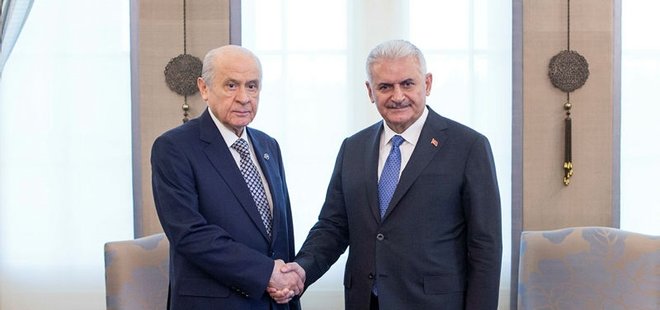 BAŞBAKAN YILDIRIM VE BAHÇELİ 16 NİSAN SONRASI İLK KEZ GÖRÜŞTÜ
