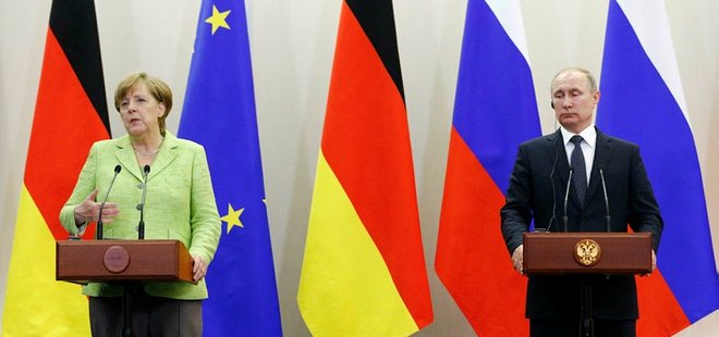 RUSYA DEVLET BAŞKANI PUTİN, MERKEL İLE GÖRÜŞTÜ
