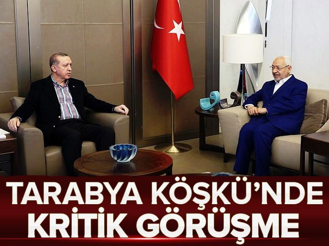 Cumhurbaşkanı Erdoğan Raşid el-Gannuşi'yi kabul etti