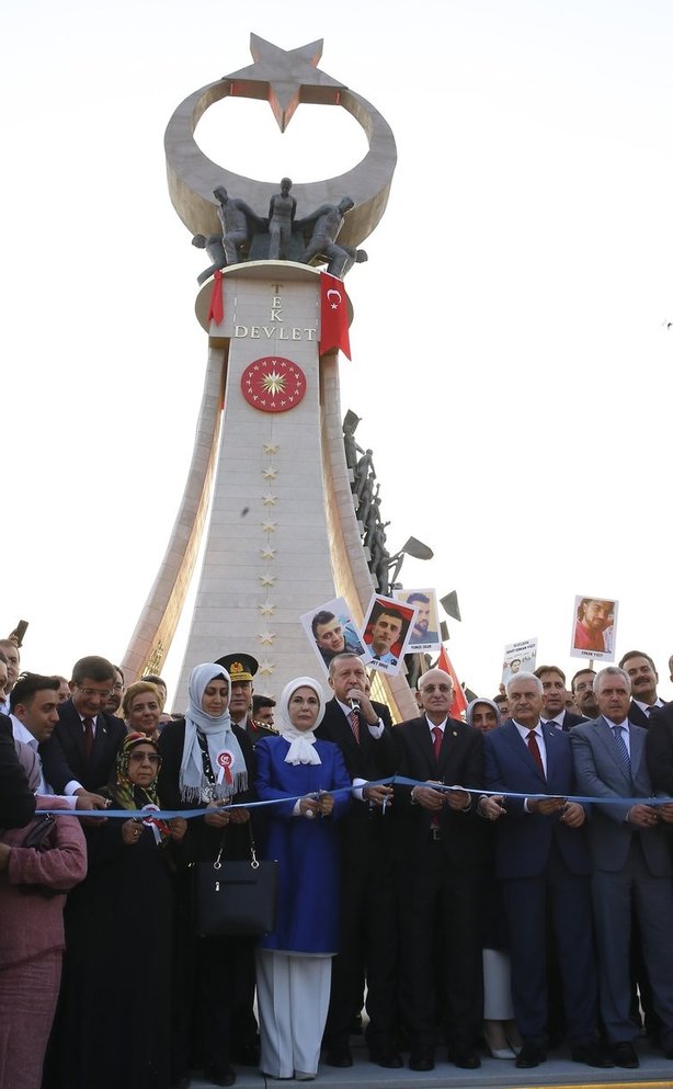 Beştepe'deki Şehitler Abidesi açıldı! Bakın o semboller ne anlama geliyor