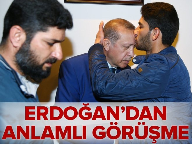 Cumhurbaşkanı Erdoğan'dan anlamlı görüşme