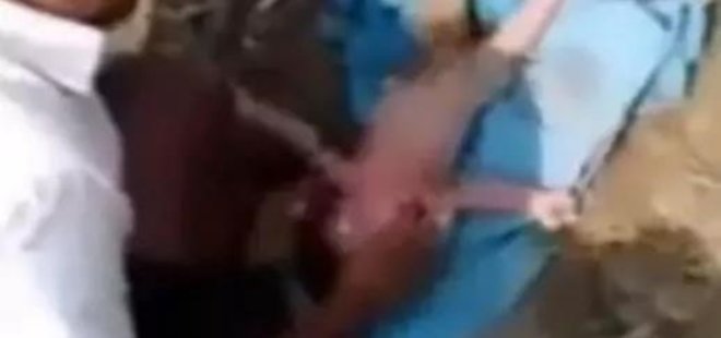 DEHŞET! TOPRAĞA GÖMÜLEN BEBEK CANLI KURTULDU