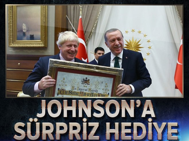 Erdoğan'dan Johnson'a sürpriz hediye