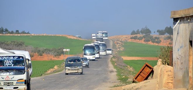 SURİYE'DE TAHLİYE EDİLENLERE SALDIRI