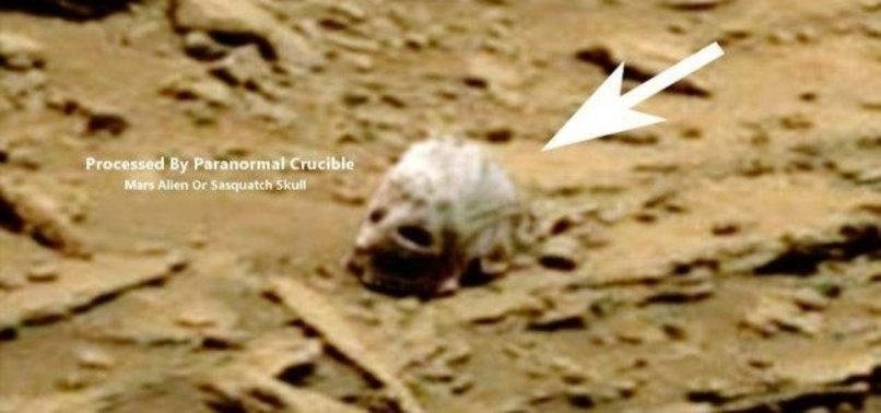 MARS’TA ŞİMDİ DE UZAYLI KAFATASI!