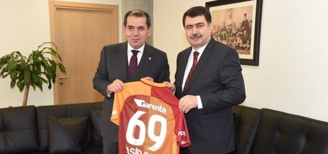 VALİ ŞAHİN'DEN G.SARAY BAŞKANI ÖZBEK'E ZİYARET